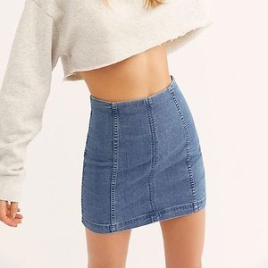 Free People Two-Toned Denim Skirt - Size 2